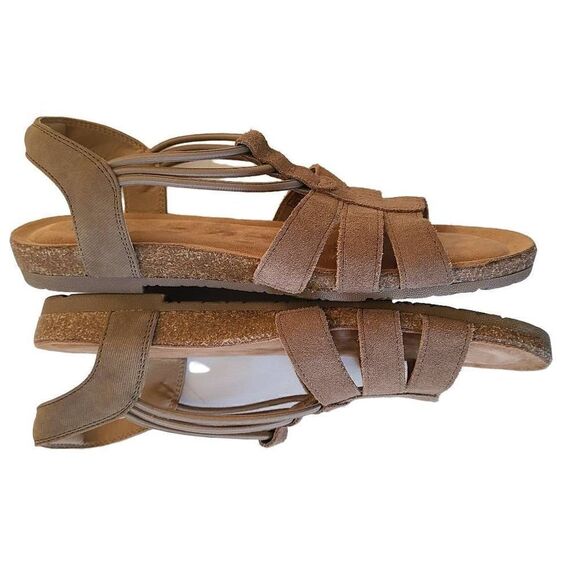 Earth Origins Laney Leather Sling Back Sandal Sedona Brown Comfort - Picture 3 of 10